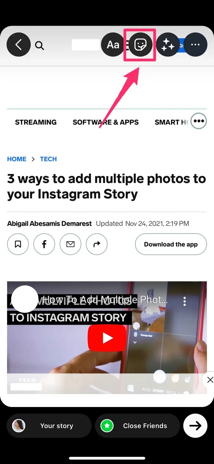 Adding and Customizing Links to an Instagram Story