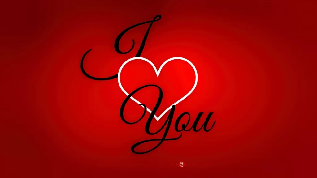 I love you word in red background hd love