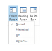 How to expand the folder pane in outlook