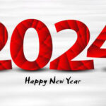 2024 happy new year template 2024 year celebration logo vector on white background 2024 polygon number logotype number