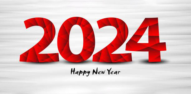 2024 happy new year template 2024 year celebration logo vector on white background 2024 polygon number logotype number