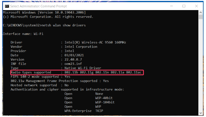 5GHz Hotspot Unavailable in Windows 11