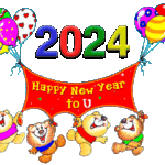 Happy new year 2024 gif funny cartoon