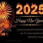 Happy new year desktop background 2025 with wishes quotes