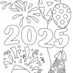 Printable new year coloring page 18