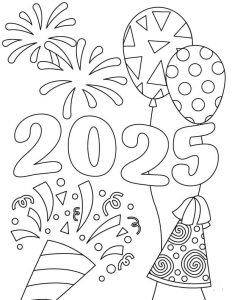 Printable new year coloring page 18