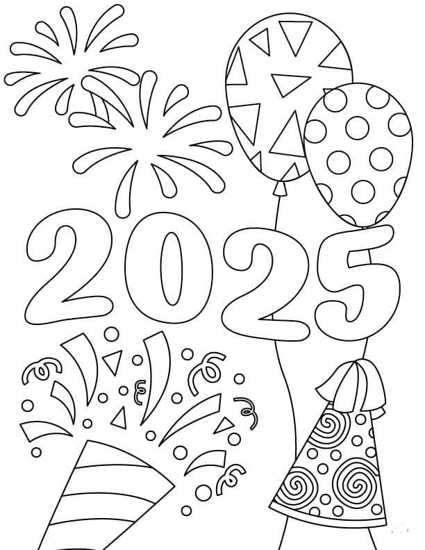 Printable new year coloring page 18