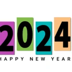 Happy new year 2024 wishes design happy new year template