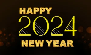 2024 happy new year background design greeting wallpaper