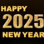 2025 happy new year background design greeting wallpaper