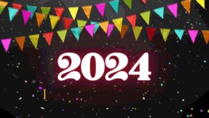 Happy New Year 2024 celebration gif Image