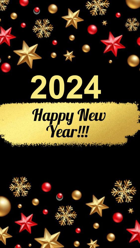 Happy New Year iPhone Wallpaper 2024 (Happy New Year Wishes Free High