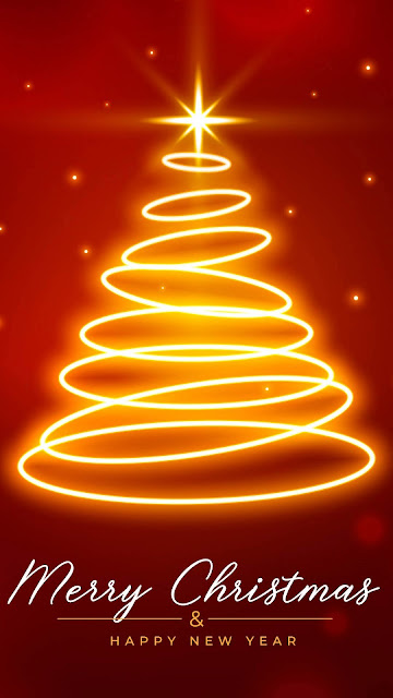 Merry Christmas and Happy New Year wishes, Christmas tree lights, red background image

 + Wallpapers Download