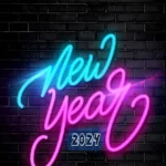 New year light 2024 iiphone hd wallpaper