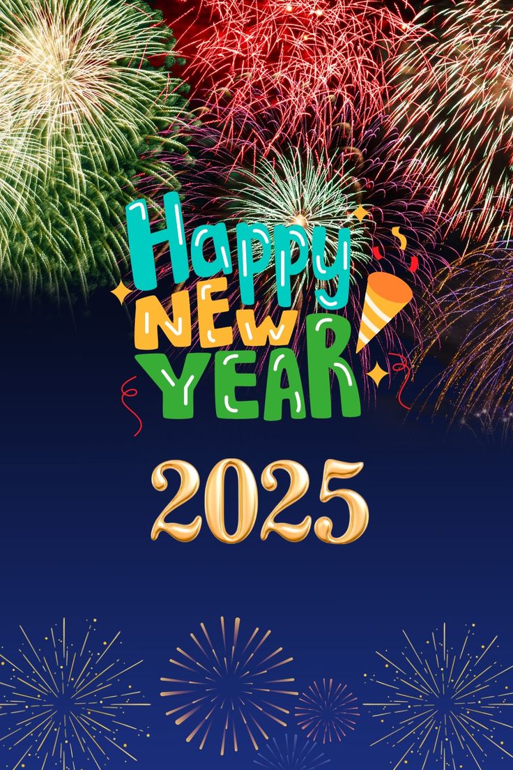 Stunning happy new year 2025 fireworks images