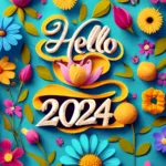 Ai generated floral happy new year background 2024 for iphone