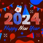 Background of happy new year 2024 free hd image