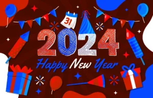 Background of happy new year 2024 free hd image