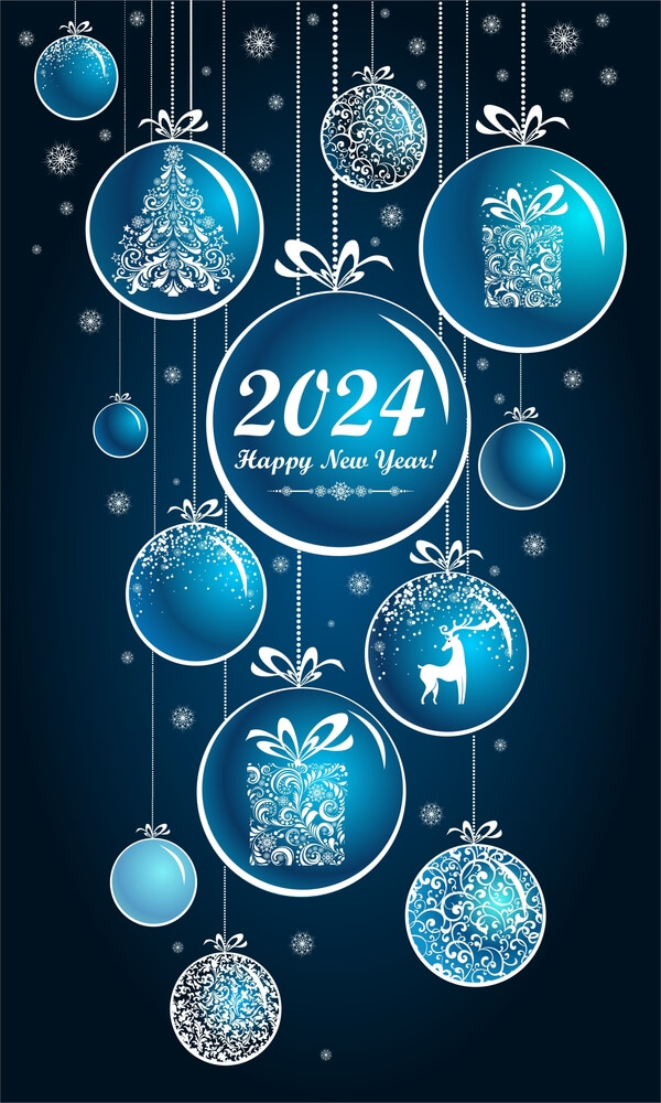 Free happy new year wallpaper for iphone 2024