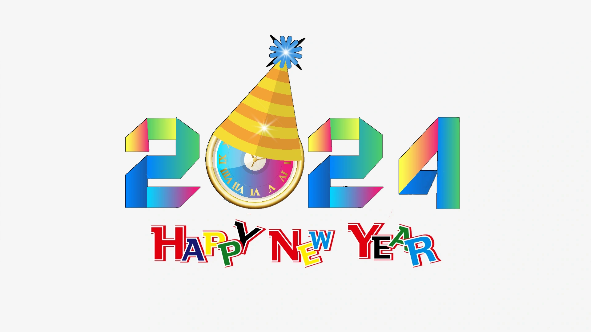 Happy new year 2024 wallpaper full hd for desktop