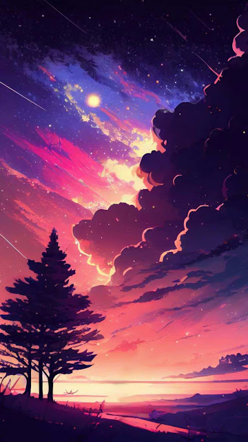 Anime Scenery Sunset Night Sky iPhone Wallpaper

 – Wallpapers Download