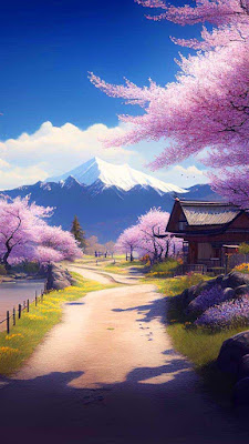 Cherry Blossom Tree Village scenery iPhone wallpaper

 – Wallpapers Download