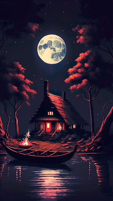 iPhone wallpaper of cabin at night

 – Wallpapers Download