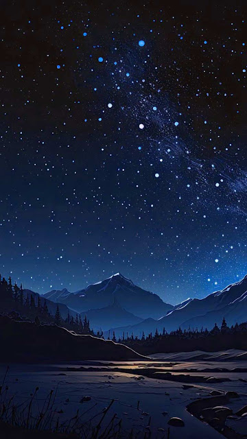 Download Night Sky In Forest Aesthetic IPhone Wallpaper  Wallpaperscom