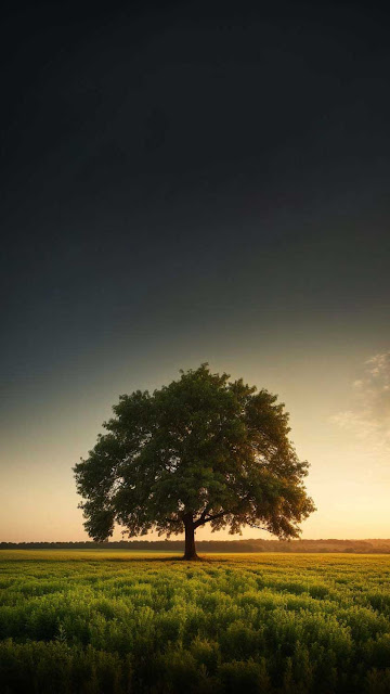Tree At Sunset iPhone Wallpaper 4K – Wallpapers Download