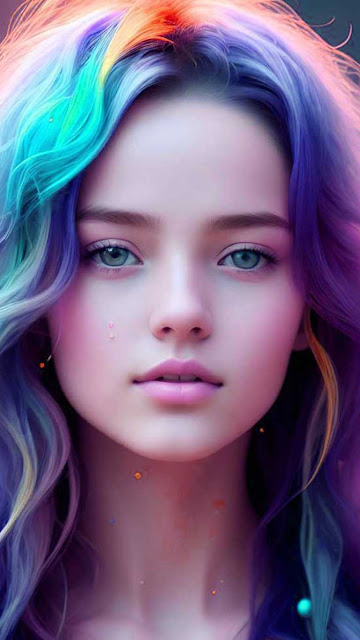 Colorful Girl iPhone Wallpaper 4K – Wallpapers Download