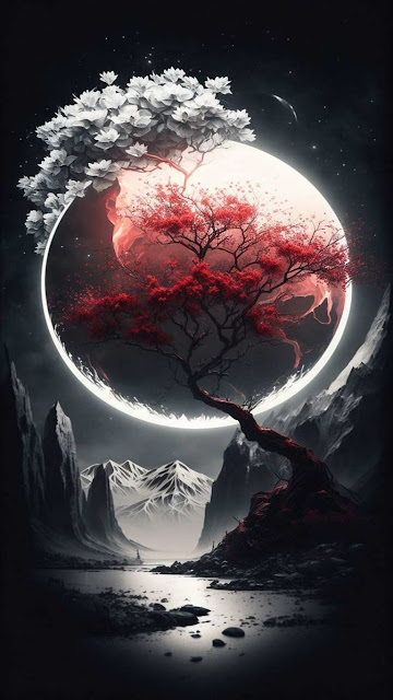 Moon Tree iPhone Wallpaper – Wallpapers Download