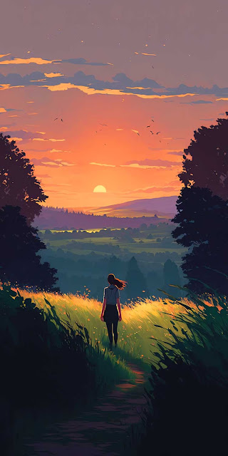 Iphone wallpaper 4k lonely girl in nature.jpg