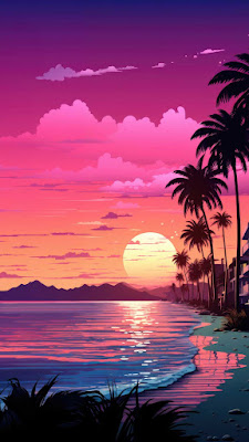 Tropical Sunset Beach iPhone Wallpaper 4K – Wallpapers Download