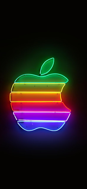 Apple Logo Neon Light iPhone 15 Wallpaper – Wallpapers Download