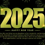 Black and gold luxury new year 2025 greeting image