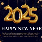 Black and gold luxury new year 2025 greeting image