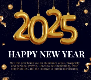 Black and gold luxury new year 2025 greeting image