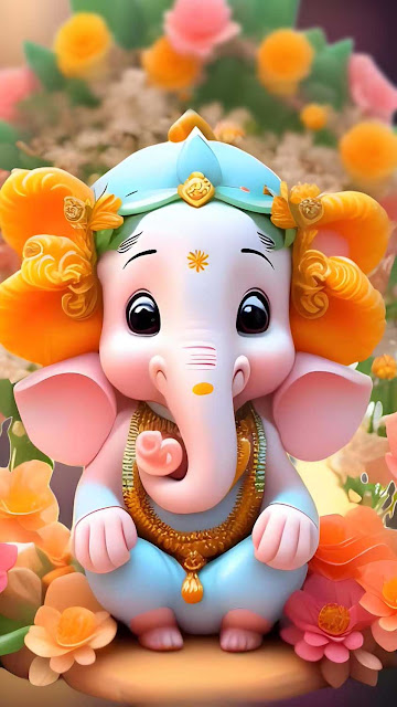 iPhone Wallpaper 4K HD Cute Ganesha – Wallpapers Download