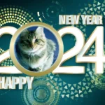 New year 2024 frame new year greetings 2024