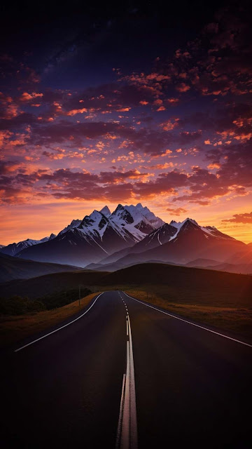 Road To Snow Mountain iPhone Wallpaper 4K – Wallpapers Download