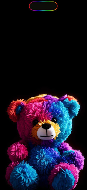 Colorful Teddy iPhone 15 Wallpaper 4K – Wallpapers Download
