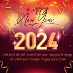 Happy new year 2024 greeting card