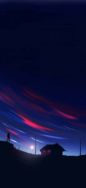 Anime Cabin Night iPhone Wallpaper – Wallpapers Download