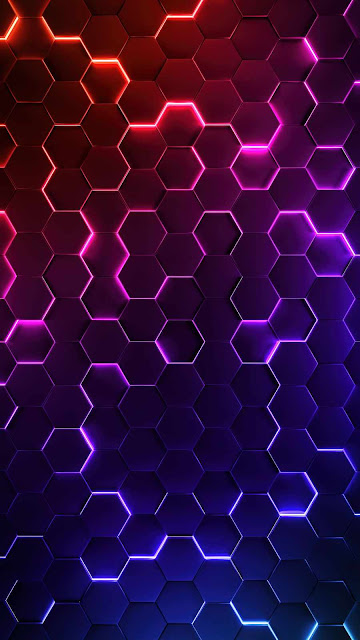Neon Hexagon iPhone Wallpaper – Wallpapers Download