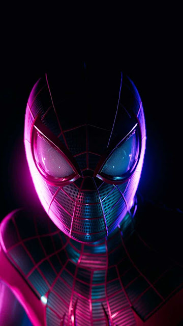Spiderman neon spidey hd mobile wallpaper.jpg