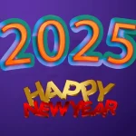 2025 happy new year classic gold metallic