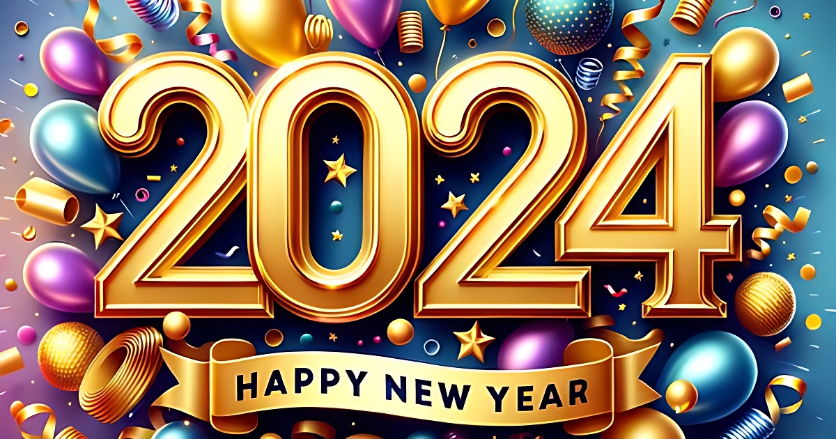 Ai generated happy new year 2024 wishes image