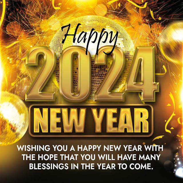 Free Download Free Happy 2024 New Year Greeting Card Image