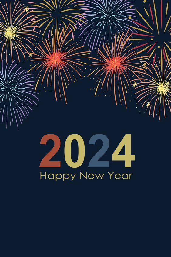 Happy new year 2024 wallpaper for mobile 2