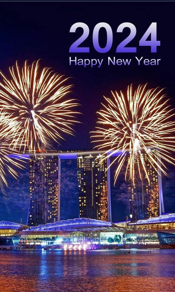 Happy new year 2024 wallpaper for mobile